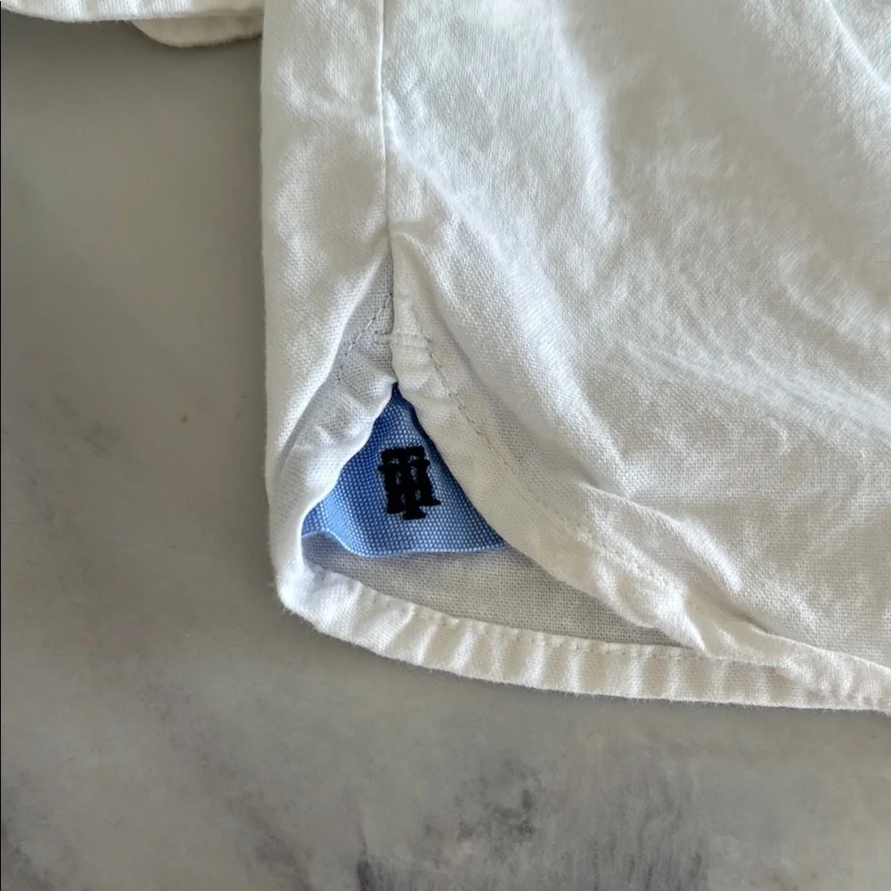 TOMMY HILFIGER White Button Down Shirt Classic Cotton - Toddler Boy 18 months - Picture 4 of 5